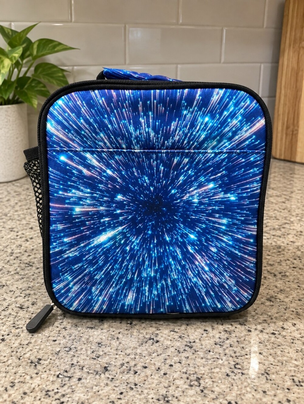 Pottery Barn Teen Gear Up Hyperdrive Galaxy Insulated Lunch Bag Blue